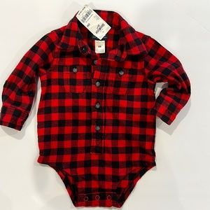 OshKosh B’gosh Buffalo Plaid Onesie
